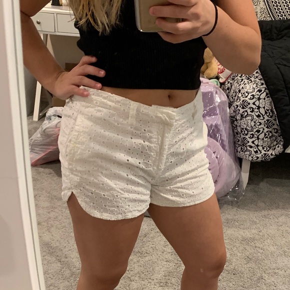 Madewell White Eyelet Linen Shorts - Picture 6 of 6